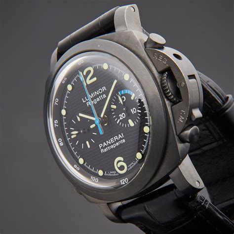 panerai luminor rattrapante automatic watch|pre owned panerai luminor.